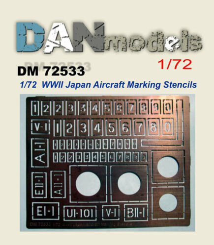 Metal stencil mask for making Japanese Naval Aircraft markings DM72533