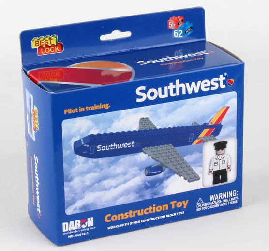 Construction Block Toy (Southwest Airlines) 55 piece  BL888-1