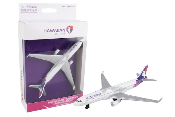 Single Plane for Airport Playset (Airbus A330 Hawaiian Airlines)  RT2434-1