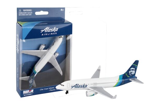 Single Plane for Airport Playset (Boeing 737 Alaska Airlines)  RT3994-1