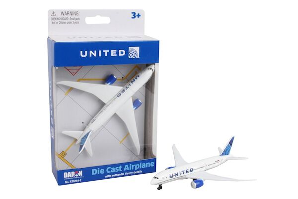 Single Plane for Airport Playset Boeing 787 United 2019 livery  RT6264-2
