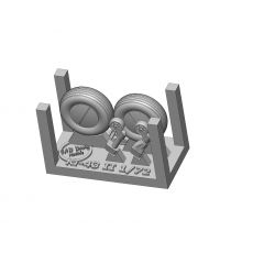 Nakajima Ki43-II Hayabusa (Oscar) Wheels and tailwheel  (Arma Hobby)  3D72-002