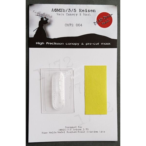 Mitsubishi A6M-2b/3/5 Reisen Zero "Zeke" Canopy and mask (Fine Molds) CM72-004