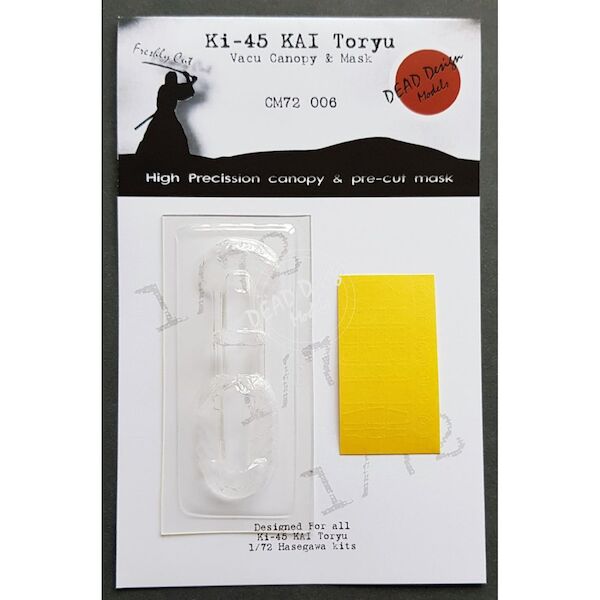 Kawasaki Ki45 Kai Toryu "Nick"Canopy and other clear parts and mask (Hasegawa)  CM72-006