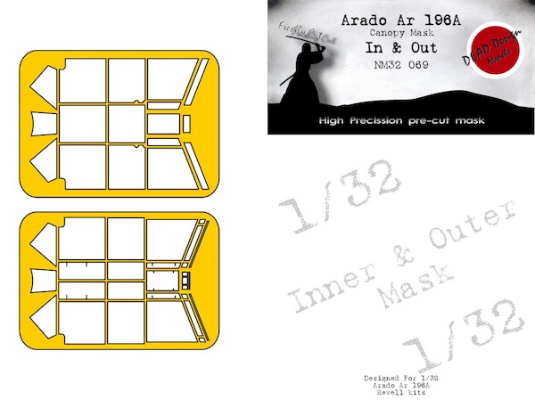 Arado Art196A-3 Canopy mask in and outside (Revell) NM32069