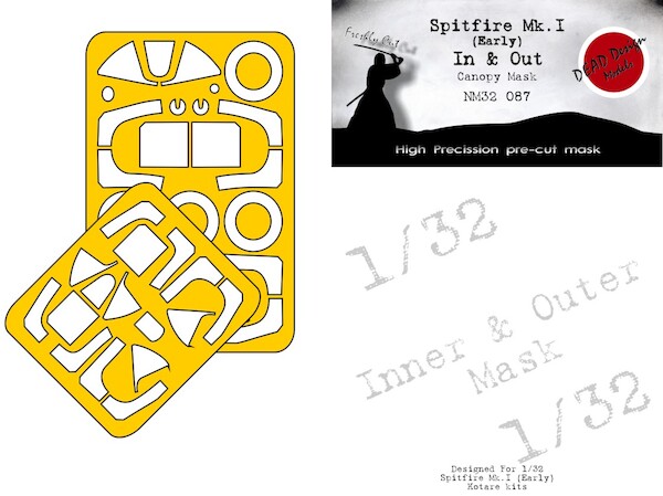 Spitfire MKI (Early) Canopy and wheel mask (Kotare)  NM32086