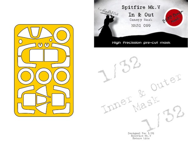 Spitfire MKV  Canopy and wheel mask In- and outside (Kotare)  NM32099