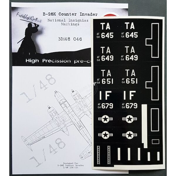 Douglas B26K Counter Invader National insignias & Markings mask (ICM) NM48046