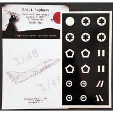 T/A4 Skyhawk  Markings and National Insignia Mask  - Israel, RNZAF and Indonesia (Hasegawa)  NM48063