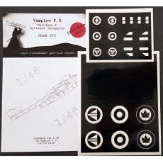 Vampire F MK3 Markings and National Insignia Mask (Airfix) NM48073