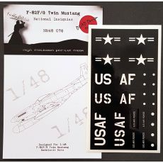 North American F82 Twin Mustang Markings and National Insignia Mask (Airfix)  NM48076