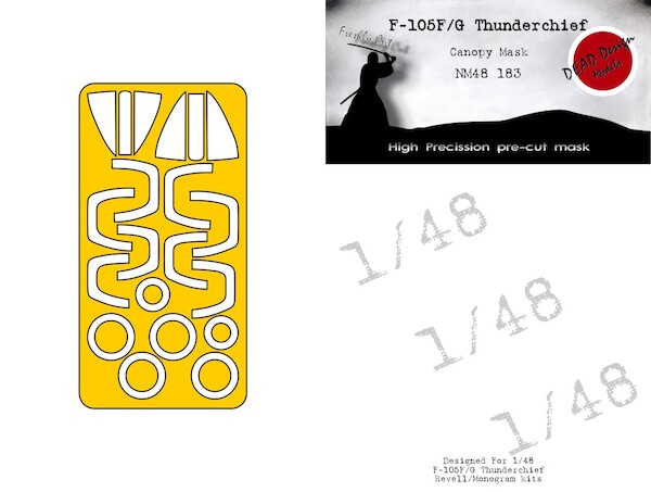 F105F/G Thunderchief Canopy and wheel Mask (Revell, Monogram)  NM48183