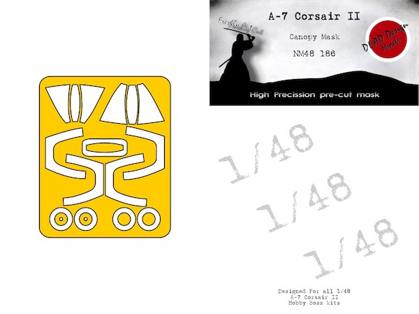 A7A/B/D/E Corsair Canopy and wheel Mask (Hobby Boss)  NM48186