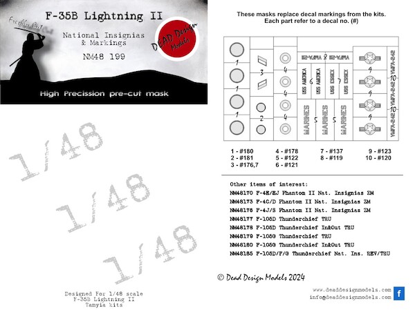 F35B Lightning II National Insignia (Tamiya) NM48199
