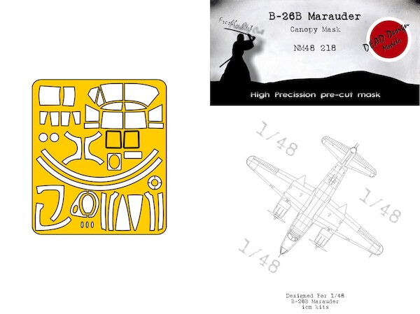 B26B Marauder Canopy and other glassparts mask (ICM) NM48218