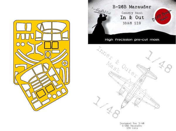 B26B Marauder Canopy and other glassparts in and outside  mask (ICM)  NM48219