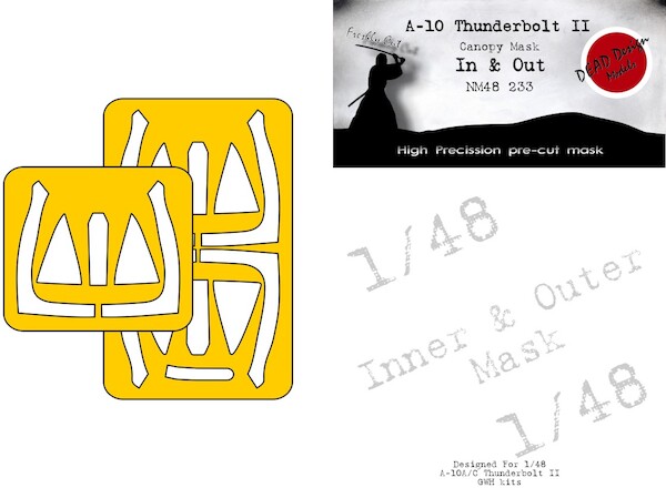 A10C Thunderbolt Canopy and wheel mask In and outside (Great Wall Hobby) NM48233