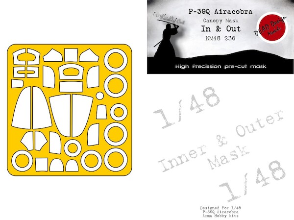 Bell P39Q Airacobra Canopy and wheel mask in and outside (Arma Hobby)  NM48236