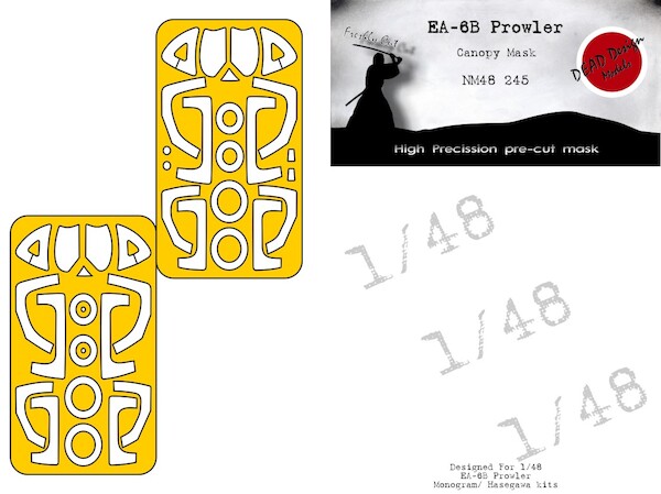 Grumman EA6B Prowler Canopy and wheel mask (Monogram/Revell)  NM48245