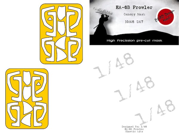 Grumman EA6B Prowler Canopy and wheel mask (Kinetic, Italeri)  NM48247