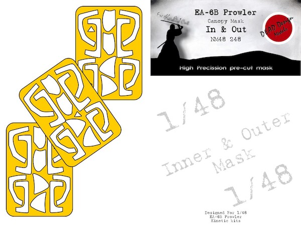 Grumman EA6B Prowler Canopy and wheel mask in and outside(Kinetic, Italeri)  NM48248