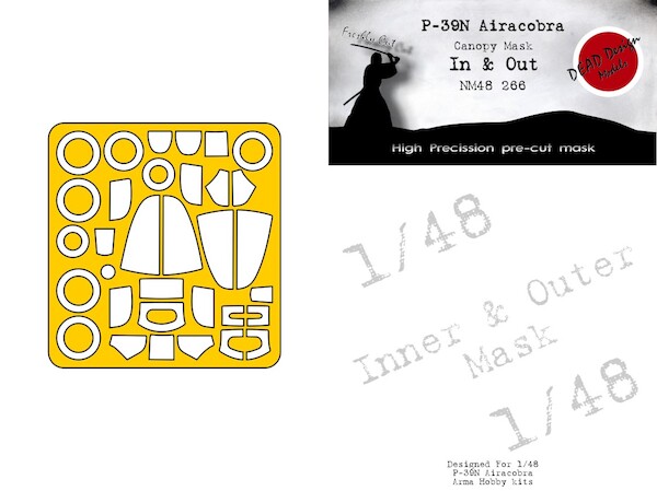 Bell P39N Airacobra Canopy and wheel mask in and outside (Arma Hobby) NM48266