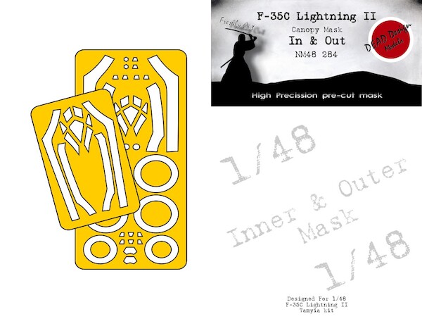 F35C Lightning II Canopy and wheel Mask In and outside (Tamiya)  NM48284