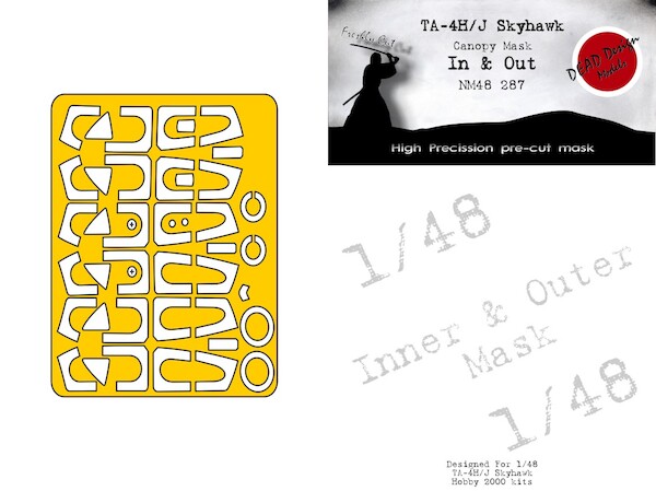 TA4H/J Skyhawk Canopy and wheel mask in- and outside (Hasegawa, Hobby 2000)  NM48287