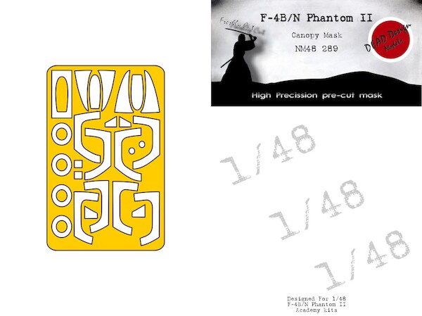 F4B/N Phantom Canopy and wheel  mask (Eduard, Academy kits)  NM48289