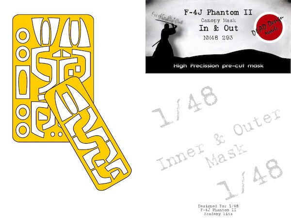 F4J Phantom Canopy and wheel  mask In and Outside (Eduard, Academy kits)  NM48293