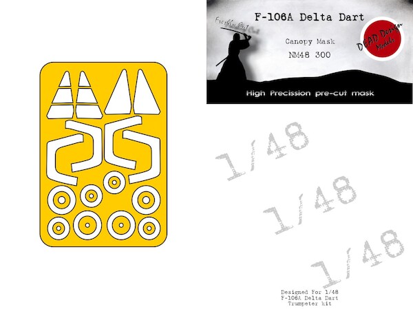 F106A Delta Dart canopy and wheel  mask (Trumpeter)  NM48300