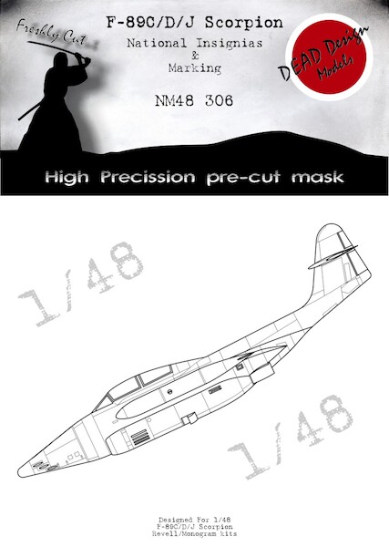 F89C/D/J Scorpion National Insignia and markings mask (Revell, Monogram kits)  NM48306