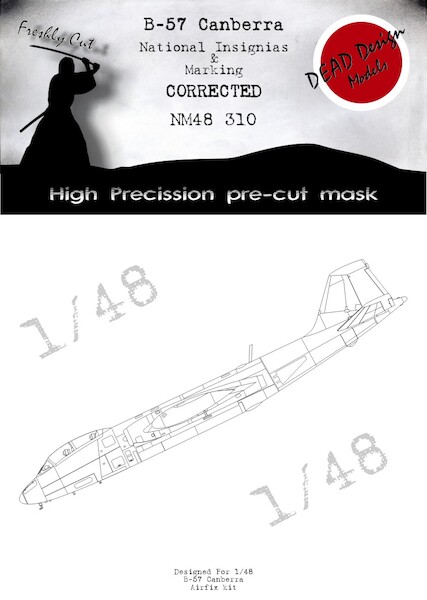 B57 Canberra National Insignia and markings mask (Airfix kits) NM48310