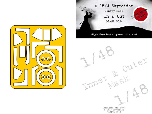 A1H/J Skyraider  Canopy and wheel  Mask In and outside (Tamiya)  NM48319