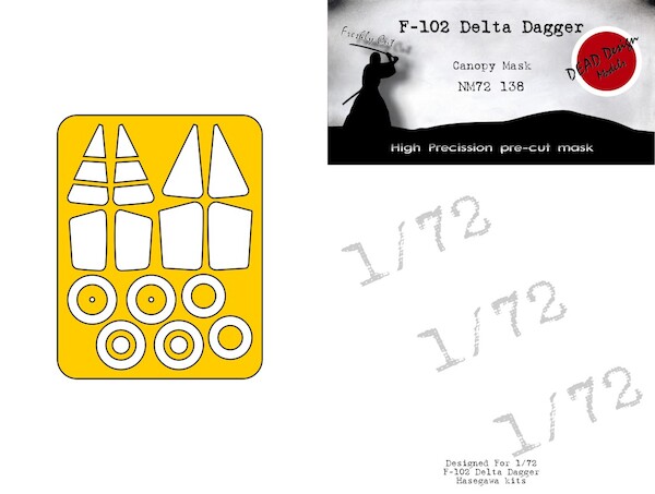 F102 Delta Dagger Canopy and wheel mask (Hasegawa) NM72138