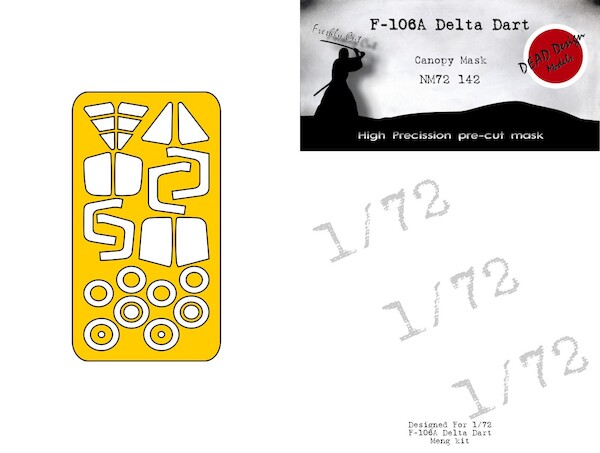F106 Delta Dart Canopy and wheel mask (MENG)  NM72142