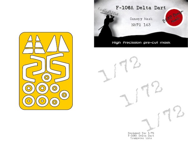 F106A Delta Dart Canopy and wheel mask (Trumpeter)  NM72143