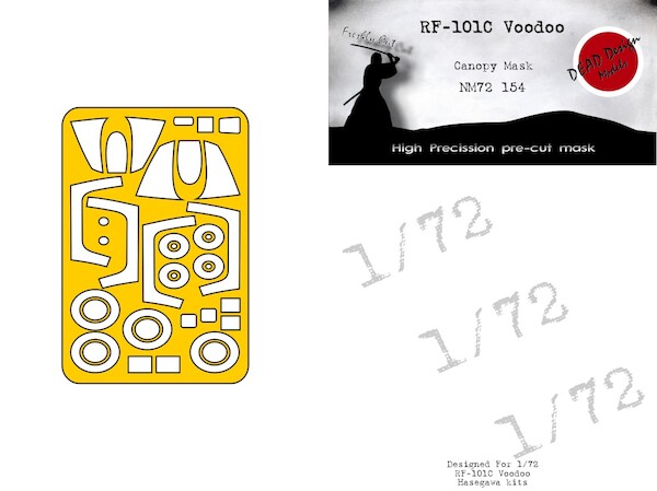 RF101C Voodoo Canopy and wheel mask (Hasegawa)  NM72154
