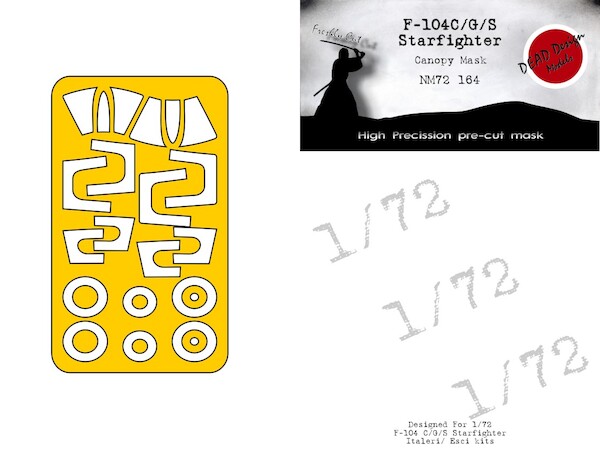 F104C/G/S Starfighter Canopy and wheel mask (Italeri/ESCI)  NM72164