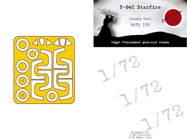 Lockheed F94C Starfire  Canopy and wheel mask (Emhar)  NM72170