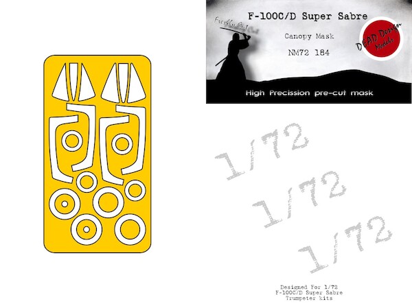 N.A. F100C/D Super Sabre Canopy and wheel mask (Trumpeter)  NM72184