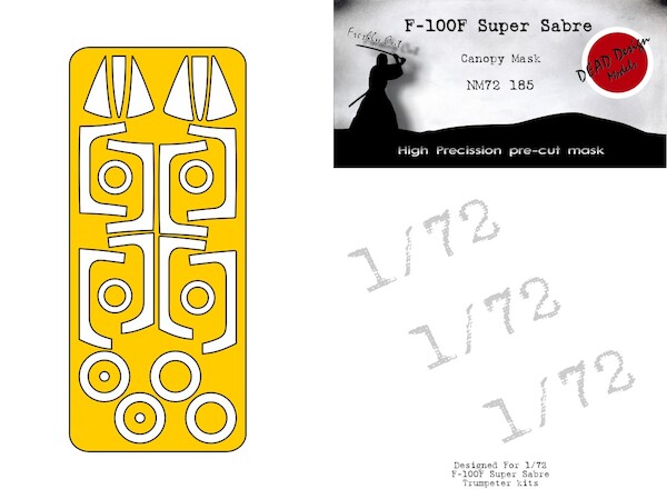 N.A. F100F Super Sabre Canopy and wheel mask (Trumpeter) NM72185