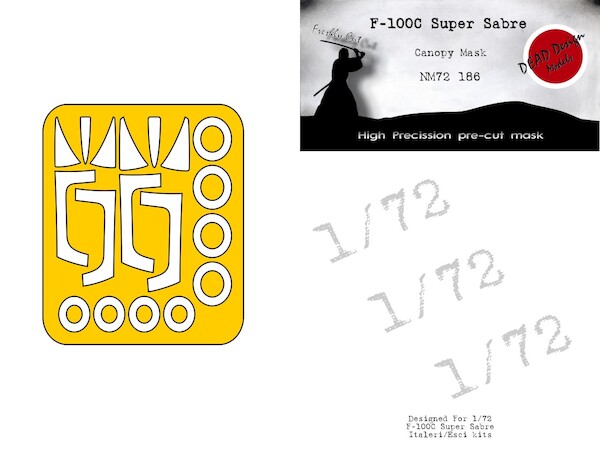 N.A. F100D Super Sabre Canopy and wheel mask (ESCI/Italeri)  NM72186