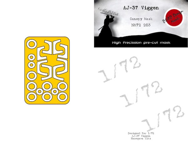 Saab AJ37 Viggen Canopy and wheel mask (Hasegawa)  NM72203