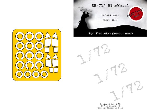 Lockheed SR71A Blackbird Canopy and wheel mask (Monogram)  NM72217