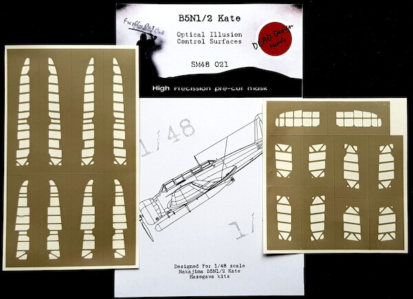 Nakajima B5N1/2 "Kate"Optical Illusion Control Surfaces mask (Hasegawa)  SM48021