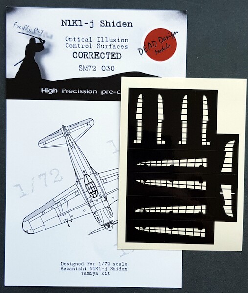 Kawanishsi N1K1-J Shiden "George" Optical Illusion Control Surfaces mask (Aoshima) - Corrected  SM72030