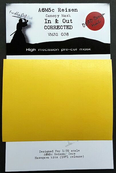 Mitsubishi A6M-5c Reisen "Zero" Canopy masks - in- and outside Corrected-(Tamiya 1971 release) VM32038