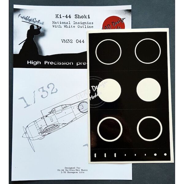 Nakajima Ki44 Shoki "Tojo" National Insignias with white outline masks (Hasegawa) VM32044
