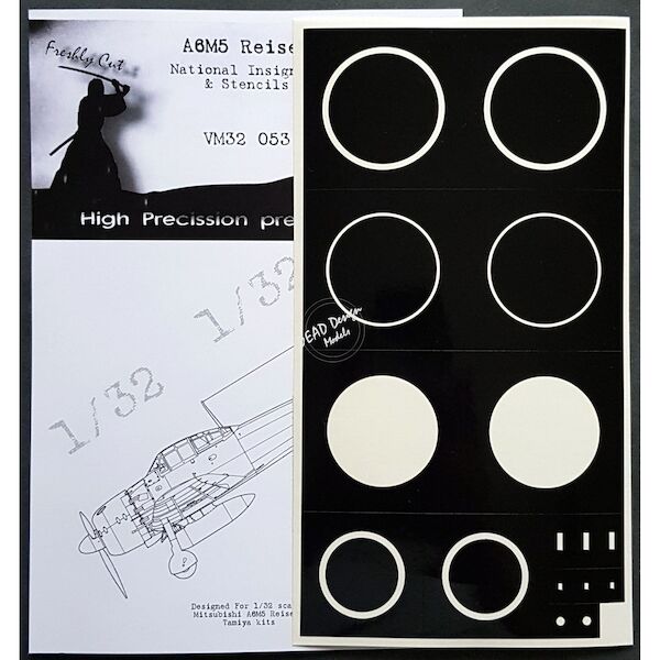 Mitsubishi A6M5 Reisen National Insignias and stencils Mask (Tamiya) VM32053